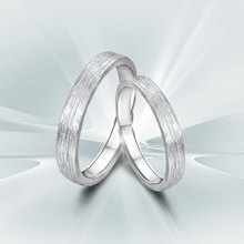 DR情侣戒指999纯银一对男女小众素圈对戒原创设计生日礼物送女友