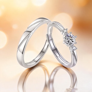 DR钻戒情侣对戒999纯银戒指2025新款小众设计对戒新年礼物送女友