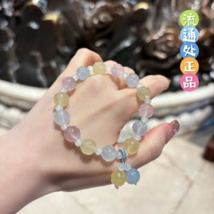 杭州香积金丝玉莲花南瓜手串女轻奢ins小众设计感手链正品代请