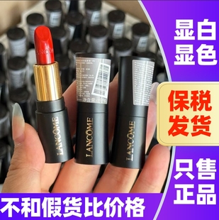 兰蔻菁纯小蛮腰口红196朱砂橘显白柔润丝绒哑光唇膏提升起色中样