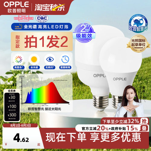 欧普高显色球泡瓦数螺口齐全新款