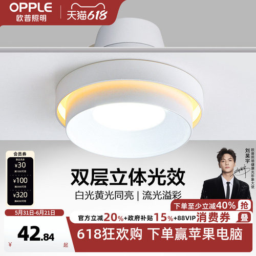 欧普吊顶过道客厅轻奢新款筒灯