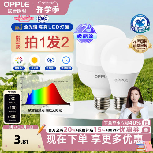 欧普高显色球泡瓦数螺口齐全新款