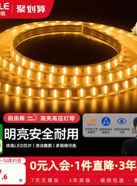 欧普led灯带软灯条霓虹客厅吊顶装饰贴片线条灯无导线恒星220V