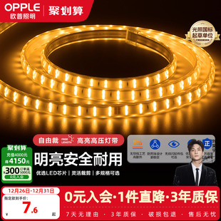 欧普led灯带软灯条霓虹客厅吊顶装 饰贴片线条灯无导线恒星220V