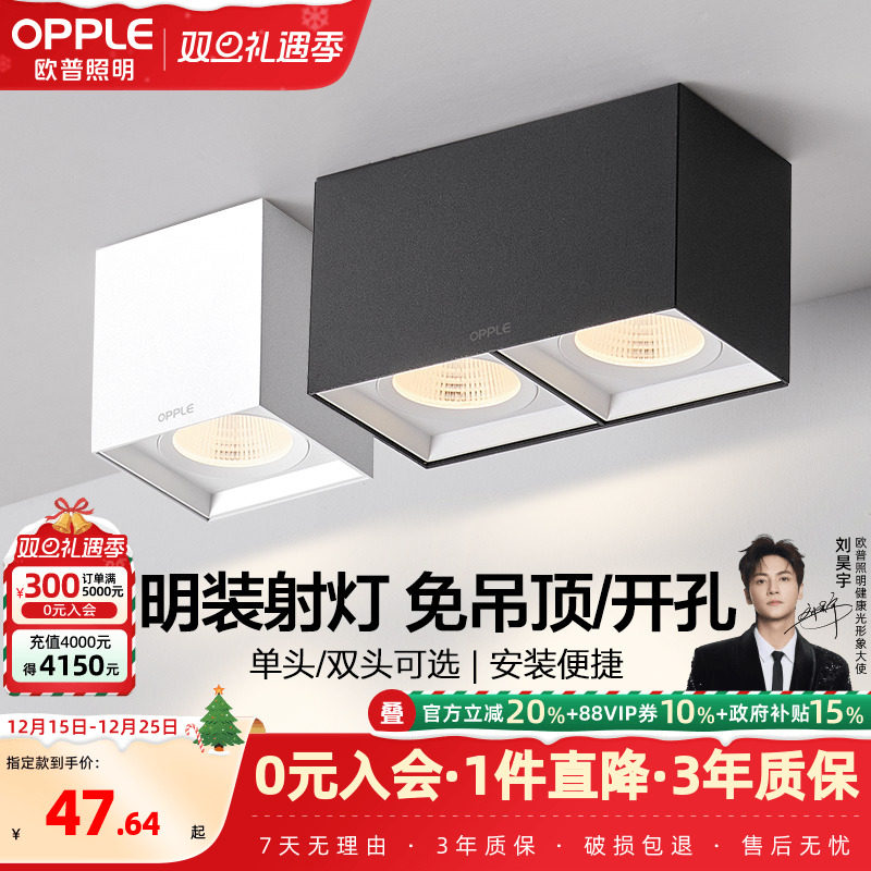 欧普明装花灯孔洞防眩led客厅