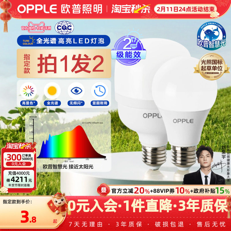 ŷ��led����ȫ���׸���ɫ���ܼ��ô��ʳ���E27E14�ݿڹ�ԴQP 3.8Ԫ(������)