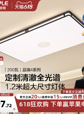 25欧普LED吸顶灯具轻中古风客厅卧室灯新中式国风宋式美学品瑞TC