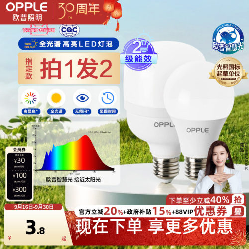 欧普高显色球泡瓦数螺口齐全新款
