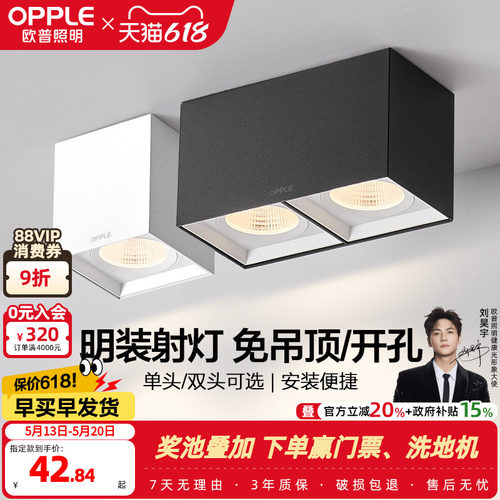 欧普明装花灯孔洞防眩led客厅