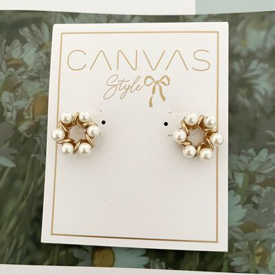 s48日韩简约时尚唯美小巧日常耳钉玻璃水晶镶嵌文雅秀气百搭耳饰