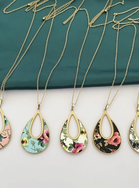 毛衣链项链田园油画风格