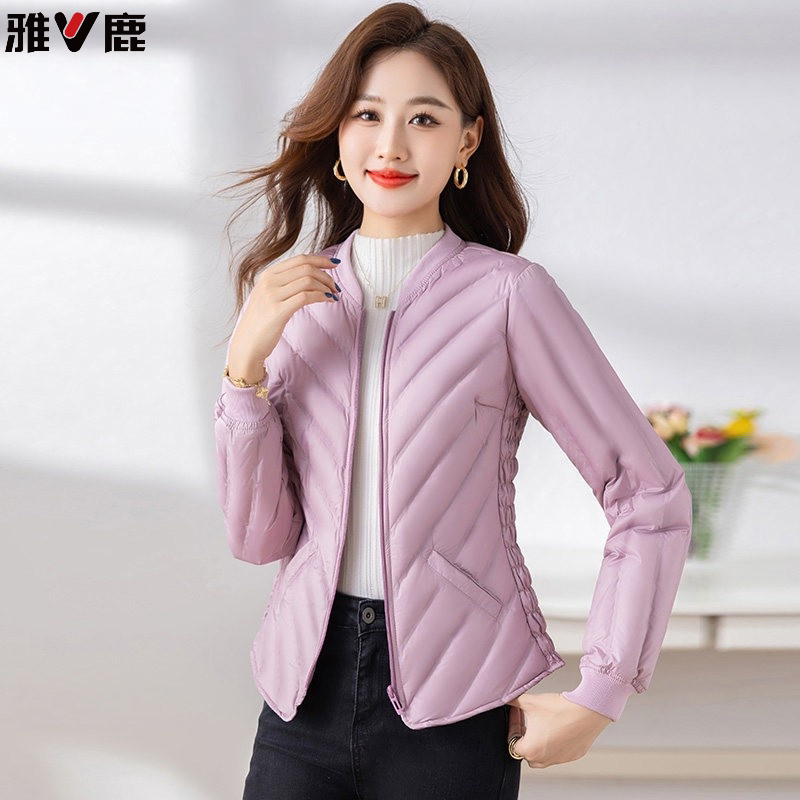 雅鹿新款羽绒服内胆女修身短款