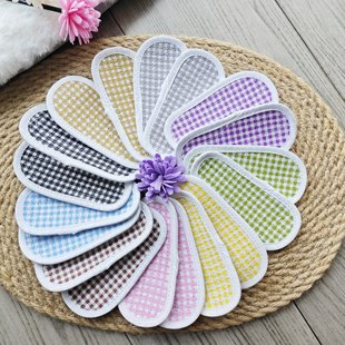 婴幼儿纯棉布防臭格子包边吸汗透气儿童春秋小孩四季柔软宝宝鞋垫