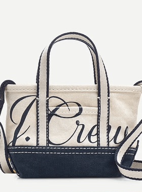 J.crew/jcrew mini休闲帆布包单肩托特包手机包