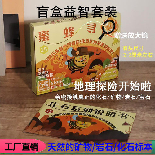 矿学士盲盒礼物化石宝石矿物岩石