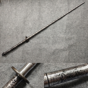龙泉市一体实心高锰钢长剑锏鞭兵器亢龙锏棍棒武术装备道具未开刃