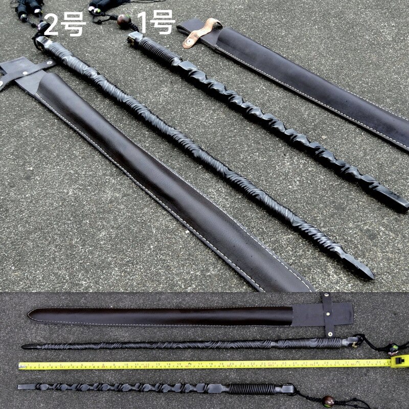 龙泉市亢龙锏鞭一体实心镇魔影视道具棍棒武术装备车载防身未开刃