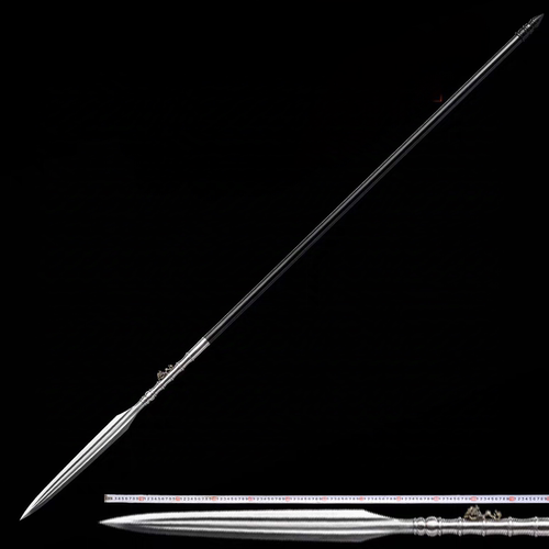 马槊陌刀龙泉市花纹钢长枪手工锻打花纹钢长兵器红缨枪长矛未开刃