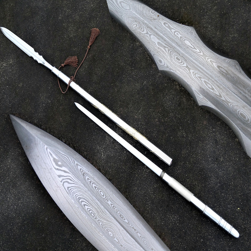 车载防护隐形藏剑棍棒刀剑短兵器手杖剑武术装备霸王红缨枪未开刃