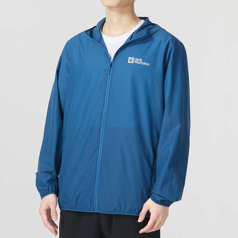 狼爪蓝色皮肤衣连帽夹克男2023夏季新款户外休闲运动外套5322092