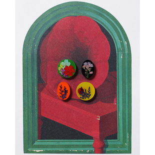 tickle原创设计浮世绘日式丢了一只雏菊植物趣味艺术手作耳钉耳夹