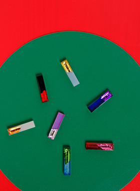 tickle手作金箔几何小巧一周耳钉短发圆脸显脸小酷帅糖果色耳饰