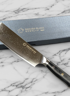 日式大马士革钢菜刀家用小菜切女士切片超锋利厨房切肉刀厨师刀具