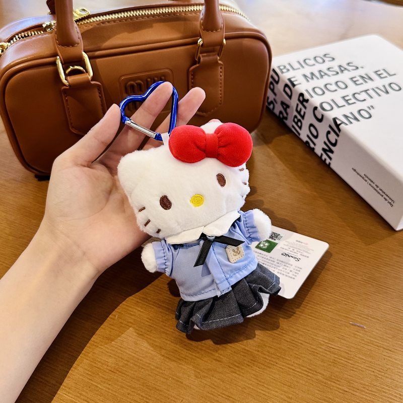 情侣钥匙扣玩偶凯蒂猫挂件礼物HelloKitty挂饰卡通二创女毛绒背包