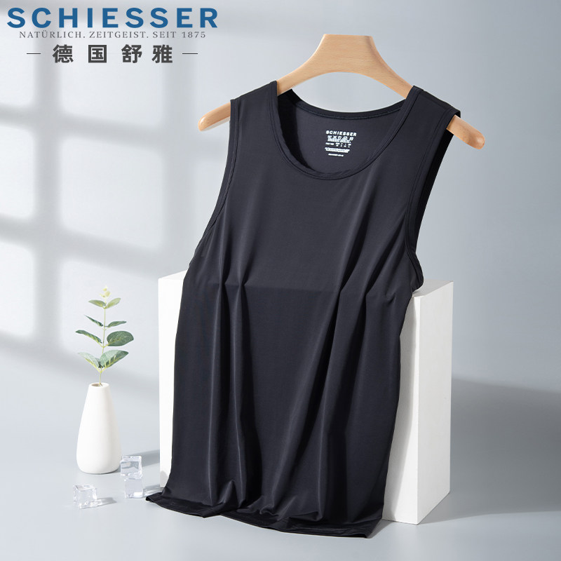 schiesser德国舒雅内衣男士上衣冰丝滑汗衫速干第二肌肤打底背心