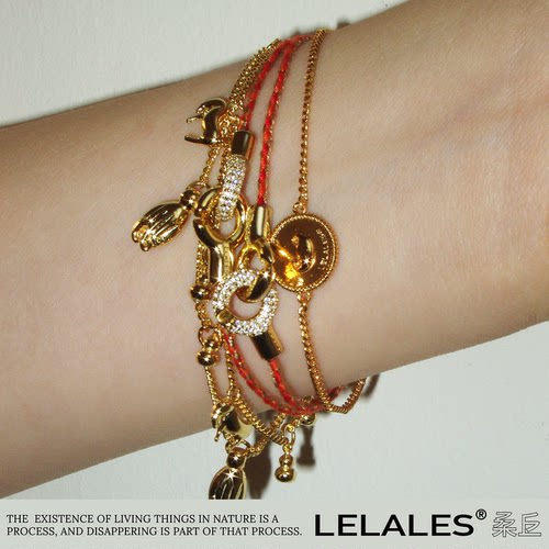 LELALES桑丘【开运好物】骏马佛手柑红绳锆石手链 新中式好运来福