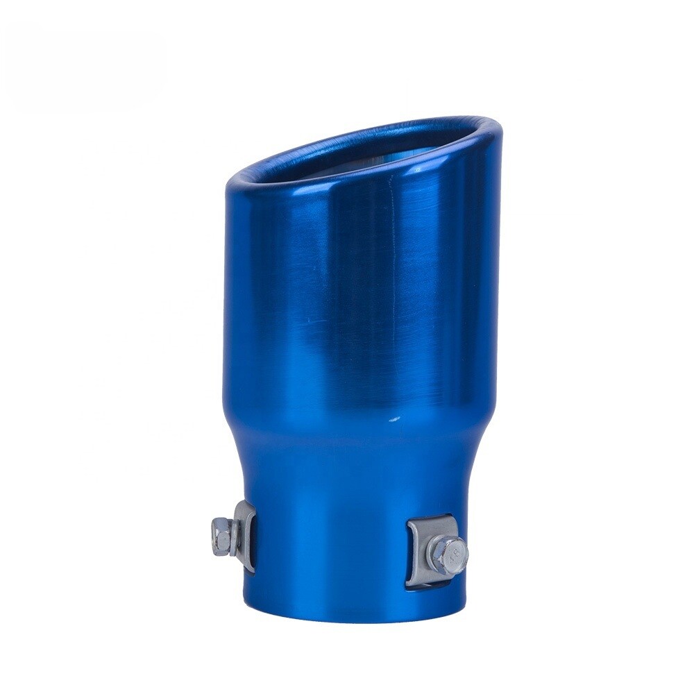 汽车排气管尾喉装饰改装铝制排气管后节尾段通用尾喉排气管12cm