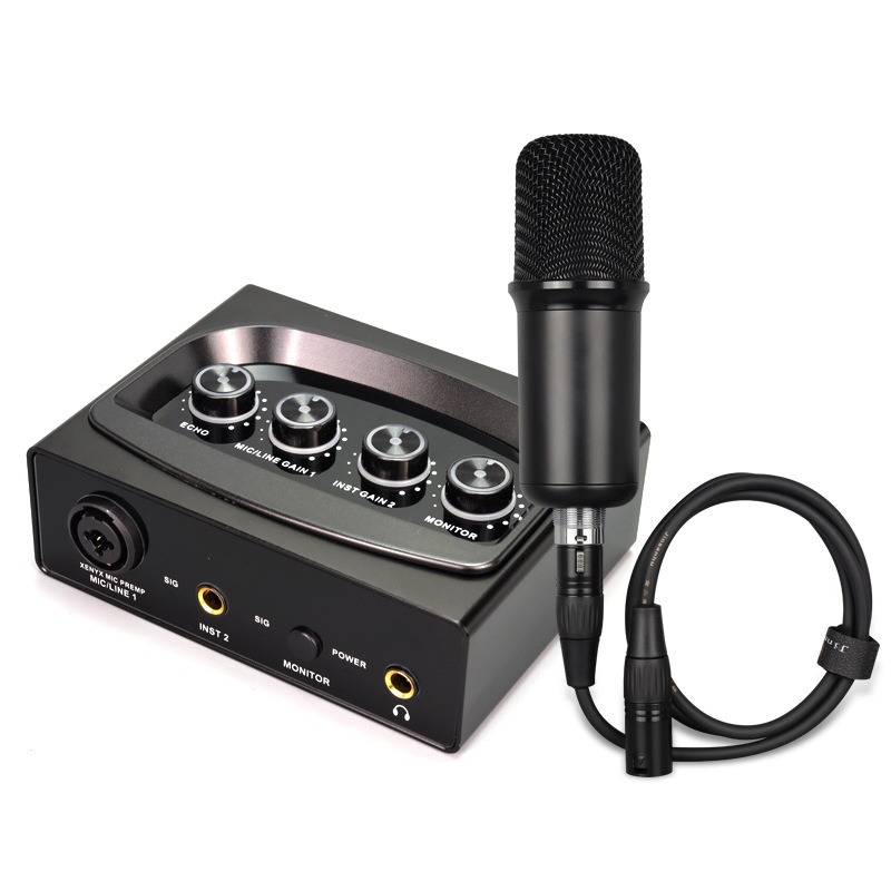 专业外置声卡充电带混响电脑免驱动手机录音K歌直播声卡