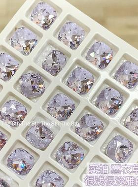 小八限定色薰衣草紫浅紫高品K9超闪美甲钻饰品异形肥方歪心椭圆钻