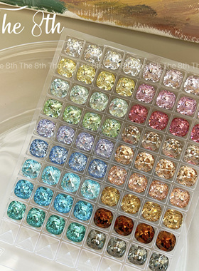 The 8th 肥方钻1：1还原华子尖底超闪彩色美甲钻10mm饰品指甲堆钻