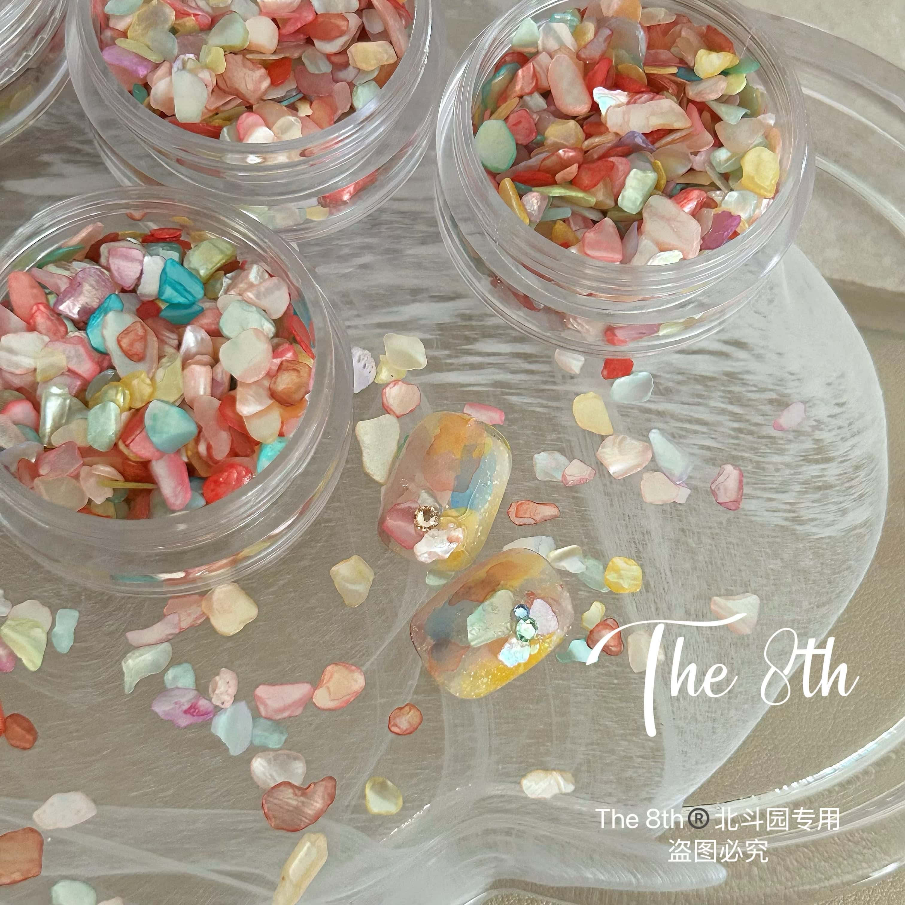 不规则贝壳小号彩色石头碎石