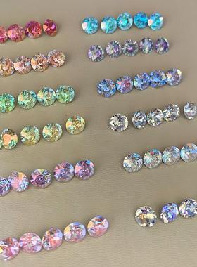 小八精选K9施悦面超闪平替尖底圆钻镀膜美甲钻彩钻ss29ss39