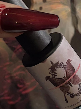 RisamooX豆汤联名甲油胶血胶二代暗黑显白美甲瓶装胶真爱如血12ml