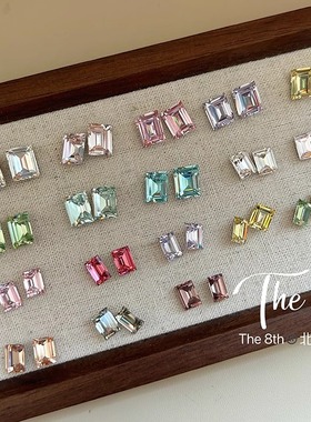 The 8th还原华子1:1冰糖钻长方直角高品美甲钻6x8mm和8x10mmA2-1