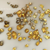 秋冬美拉德美甲钻异形尖底超闪k9钻香槟色指甲饰品堆钻歪心冰糖钻