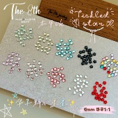 tThe 8th华子1：1超闪胖海星彩色平底美甲钻4mm饰品混合FF