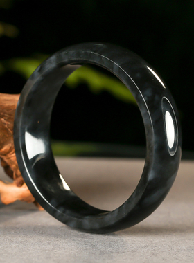 新疆和田玉墨玉手镯内径61.8mm