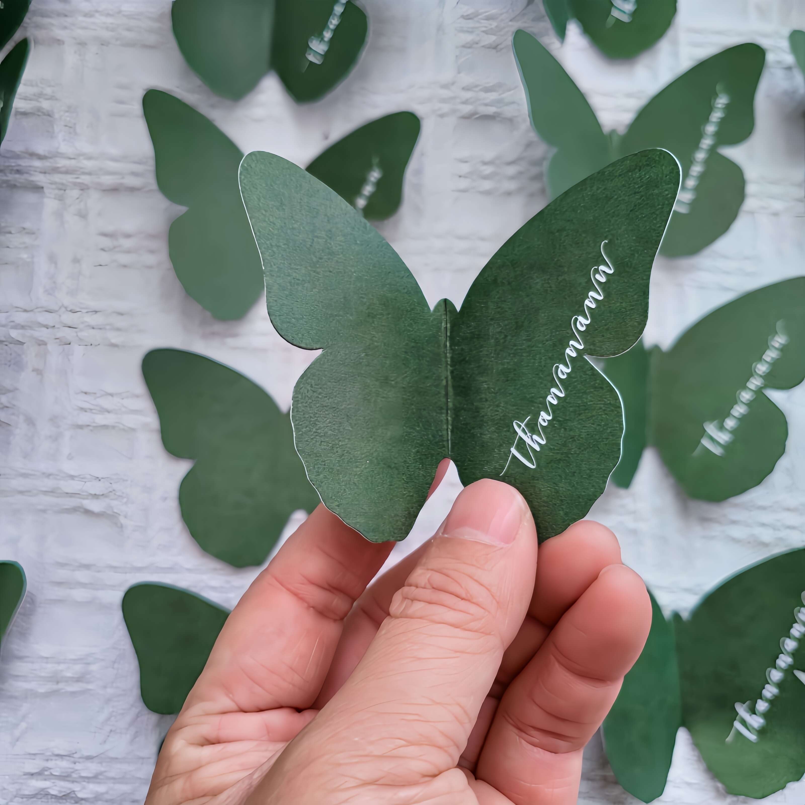 雅丝手作婚品宴会席位卡蝴蝶名卡