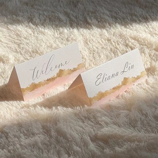 婚礼商务邀请席位卡名卡可定制宾客姓名质感座位卡婚庆用品