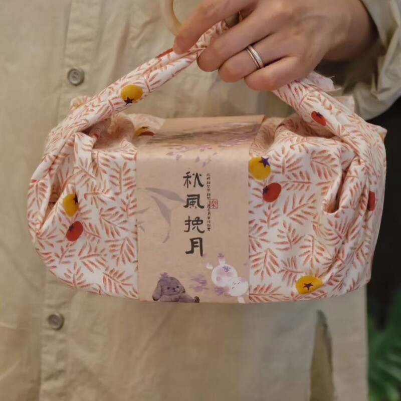 中秋月饼包布国风水墨印花风吕敷包装布便当包裹布礼盒甜品包袱巾