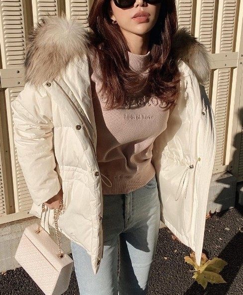 日本原单eimy istoire新款羽绒服小个子短款大毛领日系女装