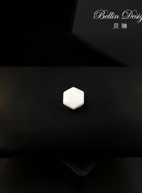 六边形贝壳防走光胸针设计感小众磁吸扣配饰胸口固定磁力领针5287