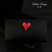 贝琳火红 领针配饰5057 爱心小胸针可爱日系衬衣防走光扣高档西装