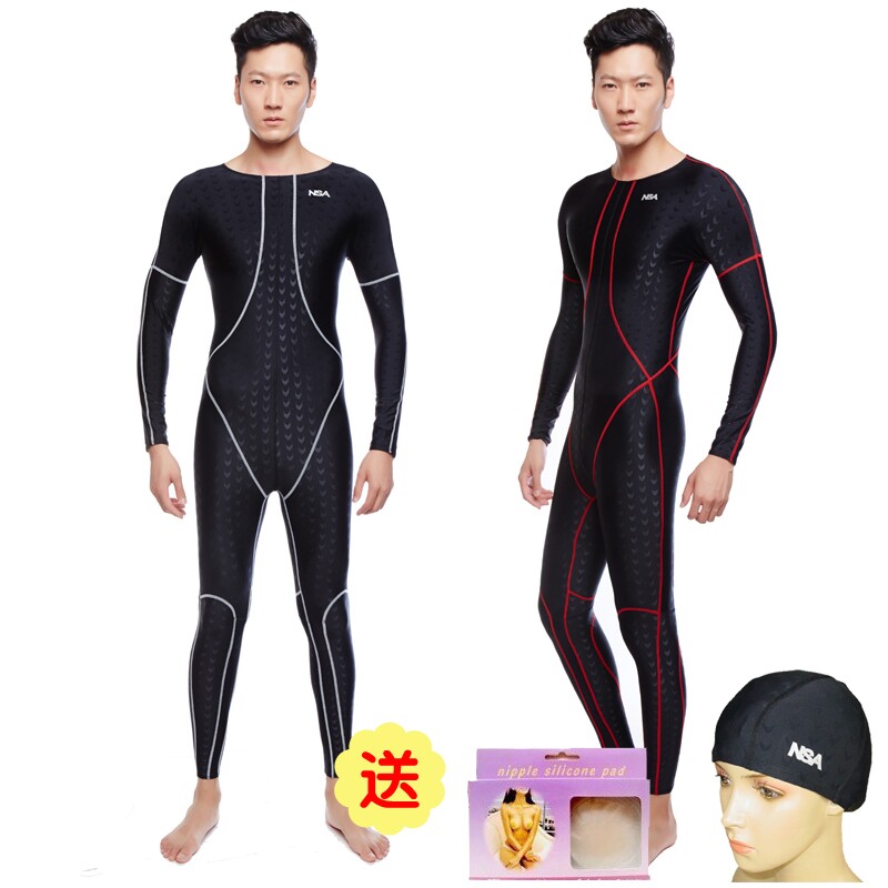 正品NSA 男女全身连体 防晒 防水母 二代鲨鱼皮 专业泳衣5XL 554图片