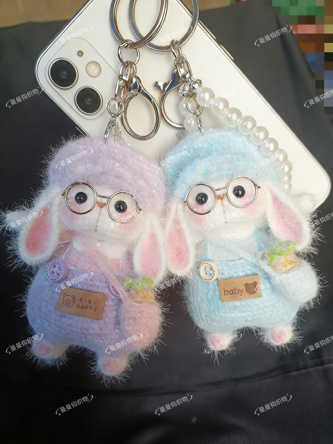 手工毛线钩织糖糖兔可爱玩偶长耳朵兔编织公仔钥匙扣包包车挂件,服饰配件/皮带/帽子/围巾,DIY编织材料包,淘宝优惠券,粉丝福利购,淘宝优惠卷